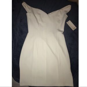 NWT Tobi white off shoulder bodycon dress